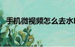 手机微视频怎么去水印（手机微视频怎么制作）