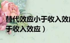 替代效应小于收入效应的商品是（替代效应小于收入效应）