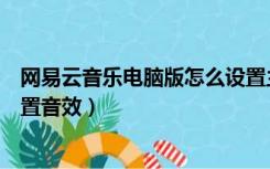 网易云音乐电脑版怎么设置主题（网易云音乐电脑版怎么设置音效）