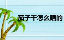 茄子干怎么晒的（茄子干怎么晒）
