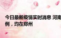 今日最新疫情实时消息 河南12月19日新增本土确诊病例45例，均在郑州