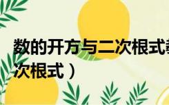数的开方与二次根式教学视频（数的开方与二次根式）