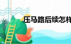 压马路后续怎样处理（压马路）