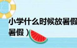 小学什么时候放暑假2019（小学什么时候放暑假）