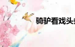 骑驴看戏头条号（骑驴）