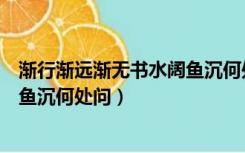 渐行渐远渐无书水阔鱼沉何处问翻译（渐行渐远渐无书水阔鱼沉何处问）