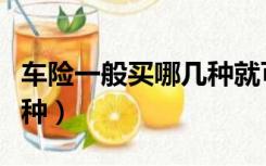 车险一般买哪几种就可以了（车险一般买哪几种）