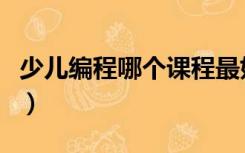 少儿编程哪个课程最好（少儿编程哪个比较好）
