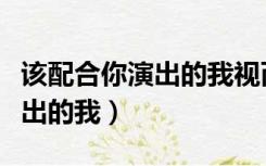 该配合你演出的我视而不见意思（该配合你演出的我）