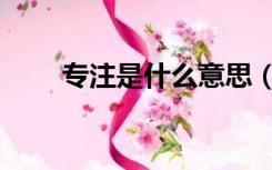 专注是什么意思（专注是什么意思）
