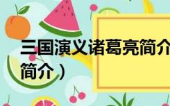 三国演义诸葛亮简介30字（三国演义诸葛亮简介）