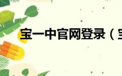 宝一中官网登录（宝一中 官网打不开）