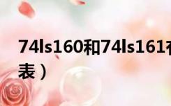 74ls160和74ls161有区别吗（74ls160功能表）