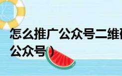 怎么推广公众号二维码让别人关注（怎么推广公众号）