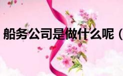 船务公司是做什么呢（船务公司是做什么的）