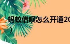 蚂蚁借呗怎么开通2017（蚂蚁借呗怎么开通）