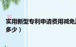 实用新型专利申请费用减免流程（实用新型专利申请费用是多少）
