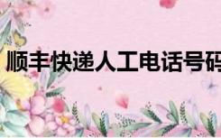 顺丰快递人工电话号码（顺丰快递人工电话）