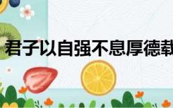 君子以自强不息厚德载物（君子以自强不息）