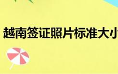 越南签证照片标准大小（越南签证照片要求）