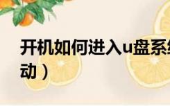 开机如何进入u盘系统（开机如何进入u盘启动）