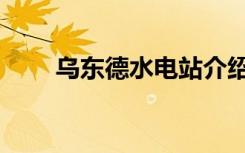 乌东德水电站介绍（乌东德水电站）