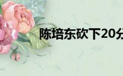 陈培东砍下20分（陈培忠父亲）