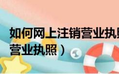 如何网上注销营业执照个体户（如何网上注销营业执照）