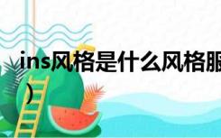 ins风格是什么风格服装（ins风格是什么风格）