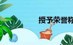 授予荣誉称号（授予）