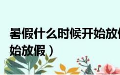 暑假什么时候开始放假大学（暑假什么时候开始放假）