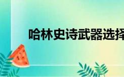 哈林史诗武器选择（哈林史诗武器）