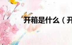开箱是什么（开箱是什么意思）
