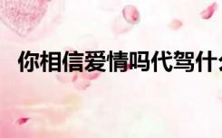 你相信爱情吗代驾什么梗（你相信爱情吗）