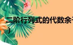 二阶行列式的代数余子式怎么求（二阶行列式）
