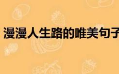 漫漫人生路的唯美句子（漫漫人生路的含义）