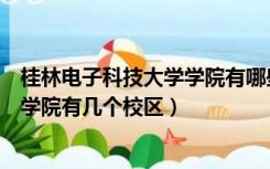 桂林电子科技大学学院有哪些（桂林电子科技大学信息科技学院有几个校区）