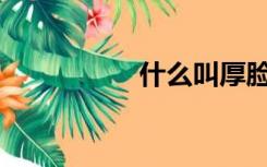 什么叫厚脸皮双枪去？