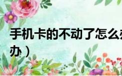 手机卡的不动了怎么办（手机卡机动不了怎么办）
