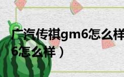 广汽传祺gm6怎么样值得买不（广汽传祺gm6怎么样）