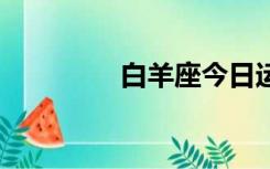 白羊座今日运势（白u的）