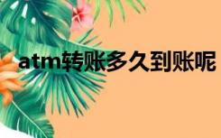atm转账多久到账呢（atm转账多久到账）