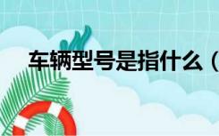 车辆型号是指什么（车辆型号是指什么）