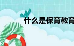 什么是保育教育等于保育教育？