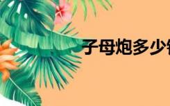 子母炮多少钱（子母炮）