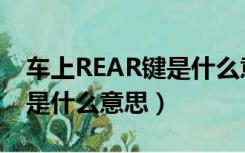 车上REAR键是什么意思（车里REAR的按键是什么意思）
