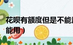 花呗有额度但是不能用了（花呗有额度但是不能用）