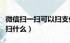 微信扫一扫可以扫支付宝么（微信扫一扫可以扫什么）