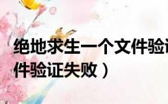 绝地求生一个文件验证失败（绝地求生一个文件验证失败）