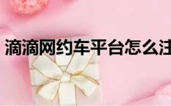 滴滴网约车平台怎么注册（滴滴网约车平台）